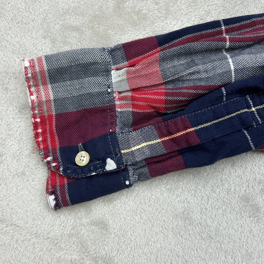 Vintage Chaps Ralph Lauren Button Down Shirt Mens XL Blue Red Plaid Long Sleeve - Picture 5 of 9
